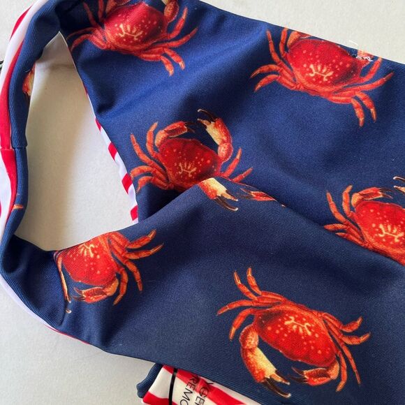 Nwt Wildfox American reversible patriotic stripe red white blue ruffle bikini - Picture 3 of 4